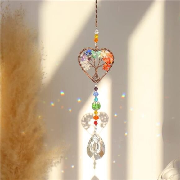 3pcs Crystal Suncatchers for Windows Hanging Tree of Life Sun Catchers Decor - Picture 3 of 7